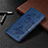 Funda de Cuero Cartera con Soporte Carcasa T04 para Xiaomi Redmi Note 9 Azul