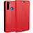 Funda de Cuero Cartera con Soporte Carcasa T05 para Xiaomi Redmi Note 8T Rojo