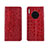 Funda de Cuero Cartera con Soporte Carcasa T06 para Huawei Mate 30 5G Rojo