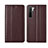 Funda de Cuero Cartera con Soporte Carcasa T06 para Huawei Nova 7 SE 5G Marron