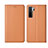 Funda de Cuero Cartera con Soporte Carcasa T06 para Huawei Nova 7 SE 5G Naranja