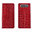 Funda de Cuero Cartera con Soporte Carcasa T06 para Samsung Galaxy A80 Rojo