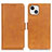 Funda de Cuero Cartera con Soporte Carcasa T07 para Apple iPhone 13 Mini Amarillo