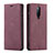 Funda de Cuero Cartera con Soporte Carcasa T07 para OnePlus 8 Rojo Rosa