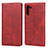 Funda de Cuero Cartera con Soporte Carcasa T07 para Samsung Galaxy Note 10 5G Rojo