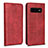 Funda de Cuero Cartera con Soporte Carcasa T07 para Samsung Galaxy S10 5G Rojo