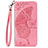 Funda de Cuero Cartera con Soporte Carcasa T07 para Xiaomi Mi 10 Pro Rosa