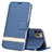 Funda de Cuero Cartera con Soporte Carcasa T08 para Apple iPhone 11 Pro Azul