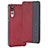 Funda de Cuero Cartera con Soporte Carcasa T08 para Huawei P20 Pro Rojo