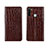 Funda de Cuero Cartera con Soporte Carcasa T08 para Xiaomi Redmi Note 8 (2021) Marron
