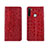 Funda de Cuero Cartera con Soporte Carcasa T08 para Xiaomi Redmi Note 8 (2021) Rojo