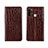 Funda de Cuero Cartera con Soporte Carcasa T08 para Xiaomi Redmi Note 8 Marron