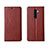 Funda de Cuero Cartera con Soporte Carcasa T08 para Xiaomi Redmi Note 8 Pro Marron