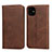 Funda de Cuero Cartera con Soporte Carcasa T09 para Apple iPhone 11 Marron