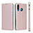 Funda de Cuero Cartera con Soporte Carcasa T09 para Huawei Nova 4e Oro Rosa