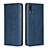 Funda de Cuero Cartera con Soporte Carcasa T09 para Huawei P20 Azul