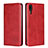 Funda de Cuero Cartera con Soporte Carcasa T09 para Huawei P20 Rojo