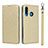 Funda de Cuero Cartera con Soporte Carcasa T09 para Huawei P30 Lite New Edition Oro