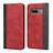 Funda de Cuero Cartera con Soporte Carcasa T09 para Samsung Galaxy S10 Rojo