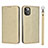 Funda de Cuero Cartera con Soporte Carcasa T10 para Apple iPhone 11 Pro Max Oro