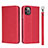 Funda de Cuero Cartera con Soporte Carcasa T10 para Apple iPhone 11 Pro Max Rojo