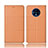 Funda de Cuero Cartera con Soporte Carcasa T10 para OnePlus 7T Naranja