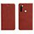 Funda de Cuero Cartera con Soporte Carcasa T10 para Xiaomi Redmi Note 8T Rojo Rosa