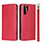 Funda de Cuero Cartera con Soporte Carcasa T12 para Huawei P30 Pro Rojo