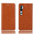 Funda de Cuero Cartera con Soporte Carcasa T12 para Xiaomi Mi Note 10 Naranja