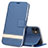 Funda de Cuero Cartera con Soporte Carcasa T14 para Apple iPhone 11 Azul