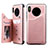 Funda de Cuero Cartera con Soporte Carcasa T14 para Huawei Mate 30 Pro Oro Rosa