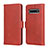 Funda de Cuero Cartera con Soporte Carcasa T14 para Samsung Galaxy S10 Plus Rojo