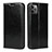 Funda de Cuero Cartera con Soporte Carcasa T15 para Apple iPhone 11 Pro Max Negro