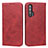 Funda de Cuero Cartera con Soporte Carcasa T15 para Huawei Honor 20 Pro Rojo