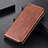 Funda de Cuero Cartera con Soporte Carcasa T15 para Samsung Galaxy Note 20 5G Marron