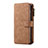 Funda de Cuero Cartera con Soporte Carcasa T15 para Samsung Galaxy S10 Plus Marron