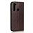 Funda de Cuero Cartera con Soporte Carcasa T15 para Xiaomi Redmi Note 8 Marron