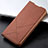 Funda de Cuero Cartera con Soporte Carcasa T15 para Xiaomi Redmi Note 8 Pro Marron