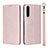 Funda de Cuero Cartera con Soporte Carcasa T16 para Huawei P20 Pro Oro Rosa