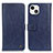 Funda de Cuero Cartera con Soporte Carcasa T18 para Apple iPhone 13 Mini Azul