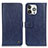 Funda de Cuero Cartera con Soporte Carcasa T18 para Apple iPhone 13 Pro Azul