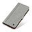 Funda de Cuero Cartera con Soporte Carcasa T19 para Apple iPhone 13 Pro Gris