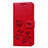 Funda de Cuero Cartera con Soporte Carcasa T21 para Huawei P40 Rojo