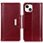 Funda de Cuero Cartera con Soporte Carcasa T22 para Apple iPhone 13 Rojo