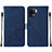 Funda de Cuero Cartera con Soporte Carcasa Y01B para Oppo A94 4G Azul