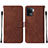 Funda de Cuero Cartera con Soporte Carcasa Y01B para Oppo A94 4G Marron