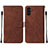 Funda de Cuero Cartera con Soporte Carcasa Y01B para Samsung Galaxy A04s Marron