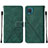 Funda de Cuero Cartera con Soporte Carcasa Y01B para Samsung Galaxy M12 Verde