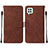 Funda de Cuero Cartera con Soporte Carcasa Y01B para Samsung Galaxy M22 4G Marron