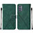 Funda de Cuero Cartera con Soporte Carcasa Y01B para Samsung Galaxy Quantum2 5G Verde